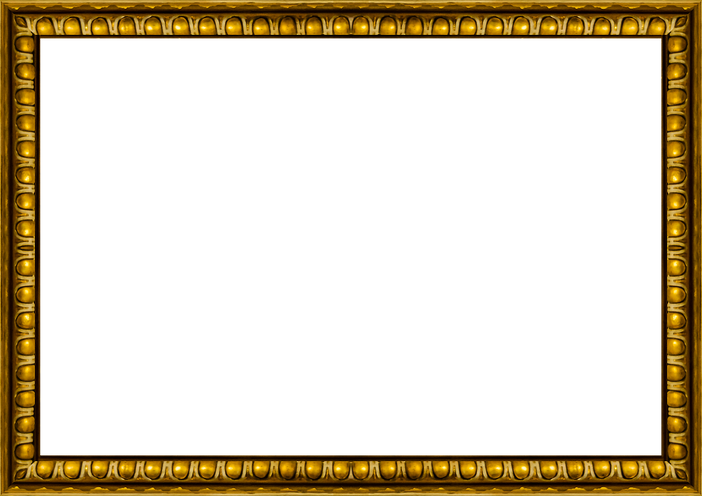 Blank frame with golden ornate borders